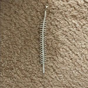 Silver colored jewel bracelet